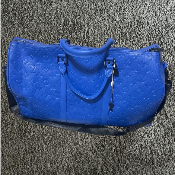 Louis Vuitton Vibrant Blue Embossed Bag - Picture 1 of 7